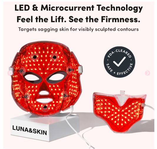 LUNA&SKIN RegenMask™ LED & Microcurrent Mask for Lifting Jowls, Cheeks, and Lower Face